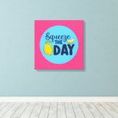 Funny Inspiration Squeeze The Day Lemon Art Leinwanddruck (Insitu (Holzboden))