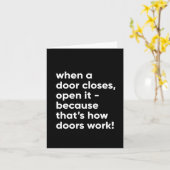 Funny Inspiration Zitat in Schwarz und Weiß Karte (Gelbe Blume)