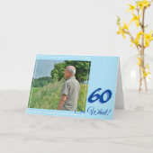 Funny Inspirational Add your Foto 60. Geburtstag Karte (Gelbe Blume)