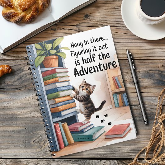 Funny Inspirational Cat Notizblock