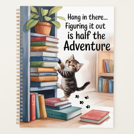 Funny Inspirational Cat Planer (Vorderseite)