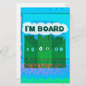 Funny Inspirational Graphic: Ich bin gelangweilt v Briefpapier (Vorne/Hinten)