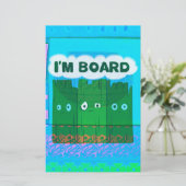 Funny Inspirational Graphic: Ich bin gelangweilt v Briefpapier (Stehend Vorderseite)