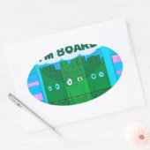 Funny Inspirational Graphic: Ich bin gelangweilt v Ovaler Aufkleber (Umschlag)