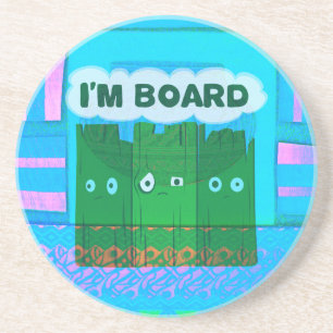 Funny Inspirational Graphic: Ich bin gelangweilt v Sandstein Untersetzer