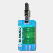 Funny Inspirational Graphic Ich langweile mich Tex Gepäckanhänger (Vorderseite vertikal)