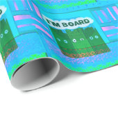 Funny Inspirational Graphic Ich langweile mich Tex Geschenkpapier (Rolleneckpunkt)