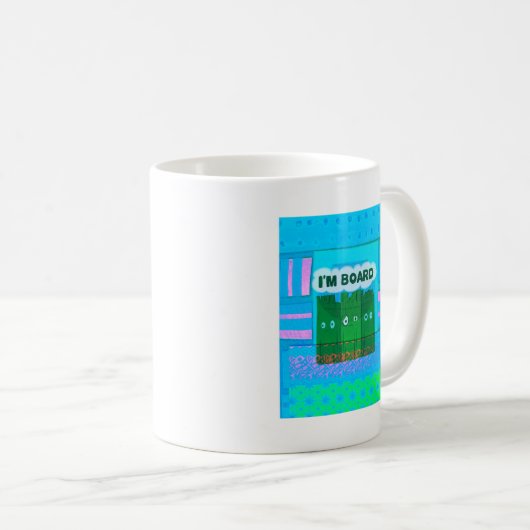 Funny Inspirational Graphic Ich langweile mich Tex Kaffeetasse (VorderseiteRechts)