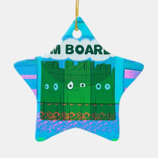 Funny Inspirational Graphic Ich langweile mich Tex Keramikornament (Vorne)