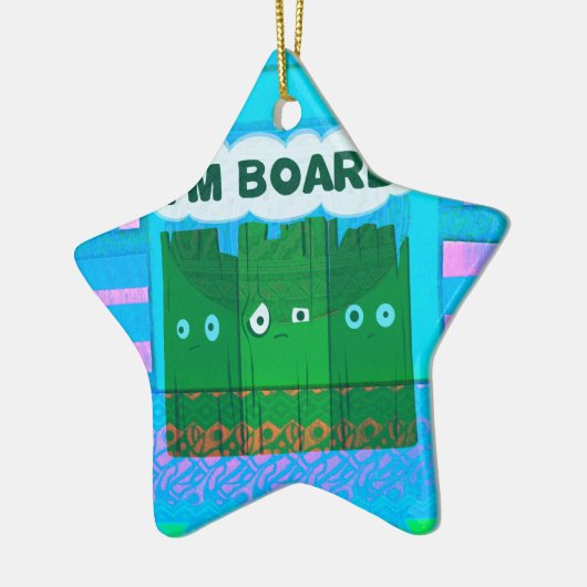 Funny Inspirational Graphic Ich langweile mich Tex Keramikornament (Links)