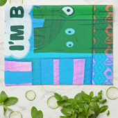 Funny Inspirational Graphic Ich langweile mich Tex Küchentuch (Gefaltet)