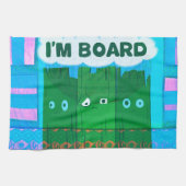 Funny Inspirational Graphic Ich langweile mich Tex Küchentuch (Horizontal)