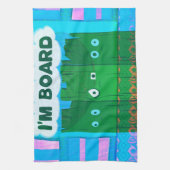 Funny Inspirational Graphic Ich langweile mich Tex Küchentuch (Vertikal)