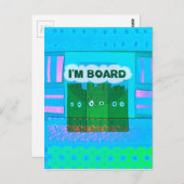 Funny Inspirational Graphic Ich langweile mich Tex Postkarte (Vorne/Hinten)