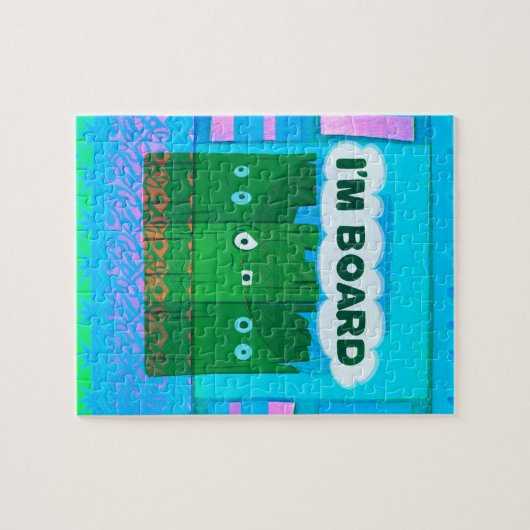 Funny Inspirational Graphic Ich langweile mich Tex Puzzle (Horizontal)