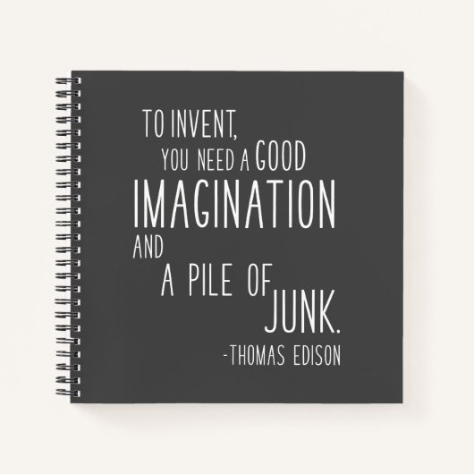 Funny Inspirational Imagination Zitat Notizblock (Vorderseite)