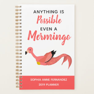 Funny Inspirational Mermaid Flamingo Mermingo Planer