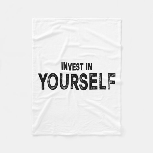Funny Insrational And Motivational Gift Invest In Fleecedecke (Vorderseite)