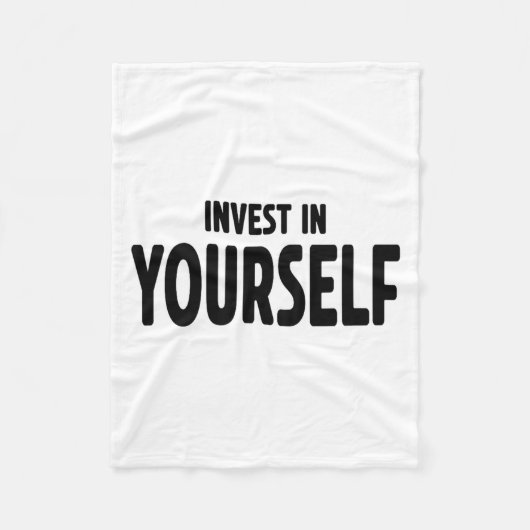 Funny Insrational And Motivational Gift Invest In Fleecedecke (Vorderseite)