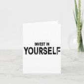Funny Insrational And Motivational Gift Invest In  Karte (Vorderseite)