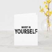 Funny Insrational And Motivational Gift Invest In Karte (Gelbe Blume)