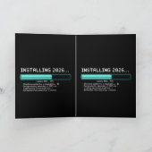 Funny Installing 2026 New Year Geek Retro Loading  Karte (Innenseite)