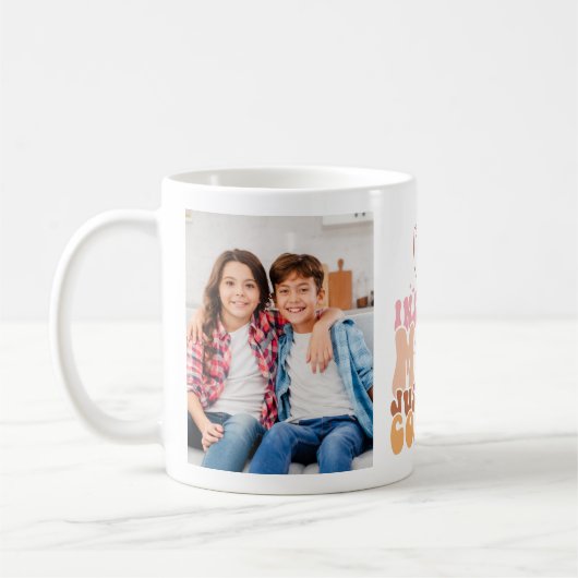 Funny Instant Mama Zitat mit 2 Fotos Kaffeetasse (Links)