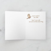Funny Insult Owl Geburtstagskarte Karte (Innenseite)