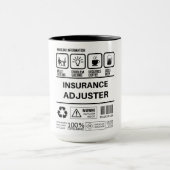 Funny Insurance Adjuster Handling Information Tasse (Zentrum)