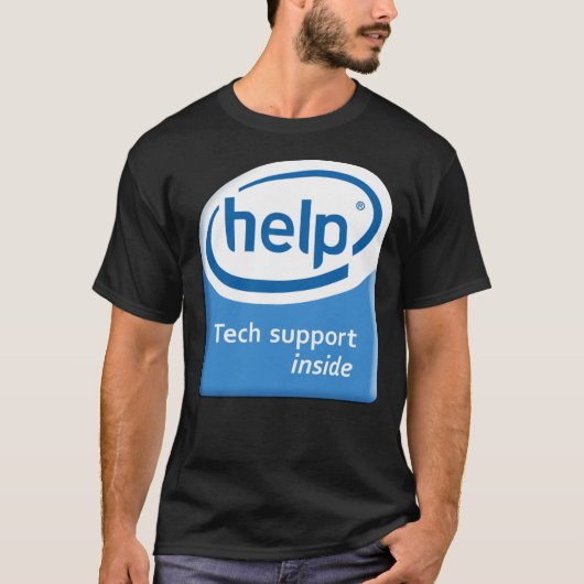 Funny Intel Parody Logo Computer Tech Support Esca T-Shirt (Vorderseite)