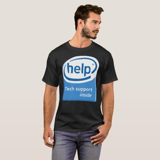 Funny Intel Parody Logo Computer Tech Support Esse T-Shirt (Vorne ganz)