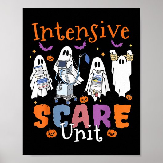 Funny Intensive Scare Unit Nurses Boujee Ghost Hal Poster (Vorne)