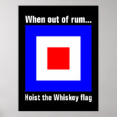 Funny International Maritime Whiskey Signal Flag Poster (Vorne)