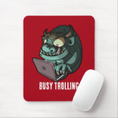 Funny Internet Troll beschäftigt Trolling Laptop C Mousepad (Mit Mouse)
