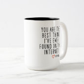 Funny Internet Verabredet, Sie sind das beste Gesc Zweifarbige Tasse (VorderseiteRechts)