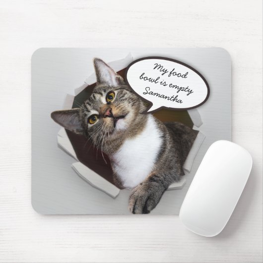 Funny Interrupting Cat Personalisiert Mousepad (Mit Mouse)