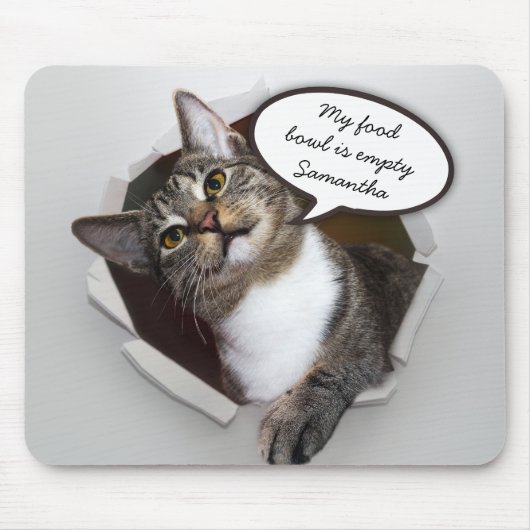 Funny Interrupting Cat Personalisiert Mousepad (Vorne)