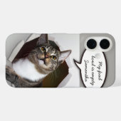 Funny Interrupting Cat Personalisierte Nachricht Case-Mate iPhone Hülle (Rückseite (Horizontal))