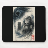 Funny Interstellar Cat Astronaut Kitten Space Sci- Mousepad (Vorne)