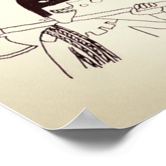 Funny "Interview Poster" Poster (Ecke)