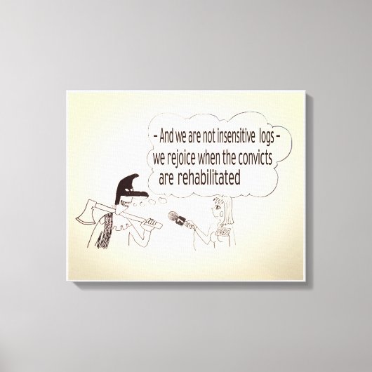 Funny "Interview" Stretched Canvas Print Leinwanddruck (Vorderseite)