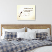Funny "Interview" Stretched Canvas Print Leinwanddruck (Insitu (Schlafzimmer))