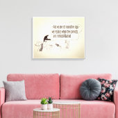 Funny "Interview" Stretched Canvas Print Leinwanddruck (Insitu (Wohnzimmer))