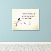 Funny "Interview" Stretched Canvas Print Leinwanddruck (Insitu (Holzboden))
