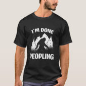 Funny Introvert Bigfoot Büro Humor Im Done Peopl T-Shirt (Vorderseite)