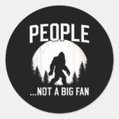 Funny Introvert Bigfoot People Not A Big Fan Dad J Runder Aufkleber (Vorderseite)
