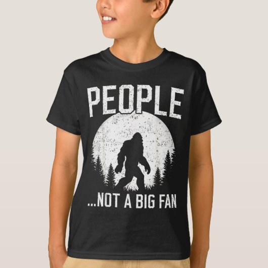 Funny Introvert Bigfoot People Not A Big Fan Dad J T-Shirt (Vorderseite)