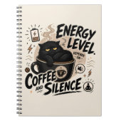 Funny Introvert Black Cat Notebook Notizblock (Vorderseite)