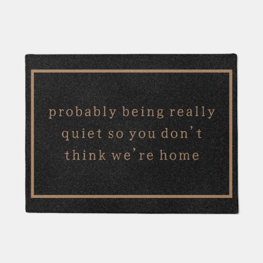 Funny Introvert Black Trendy Simple Fußmatte (Vorderseite)