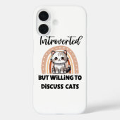 Funny Introvert Cat Lover Quote Case-Mate iPhone Hülle (Rückseite)